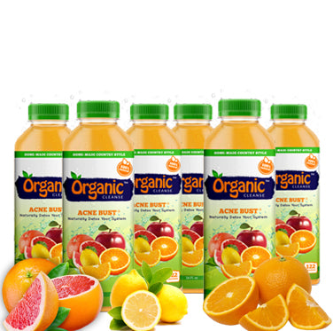 Organic Cleanse Acne Bust 14 Days Intermediate Plan comes with 69 natural citrus juice bottles that will provide your body with the nurition it needs for up to 14 days of consumption. 